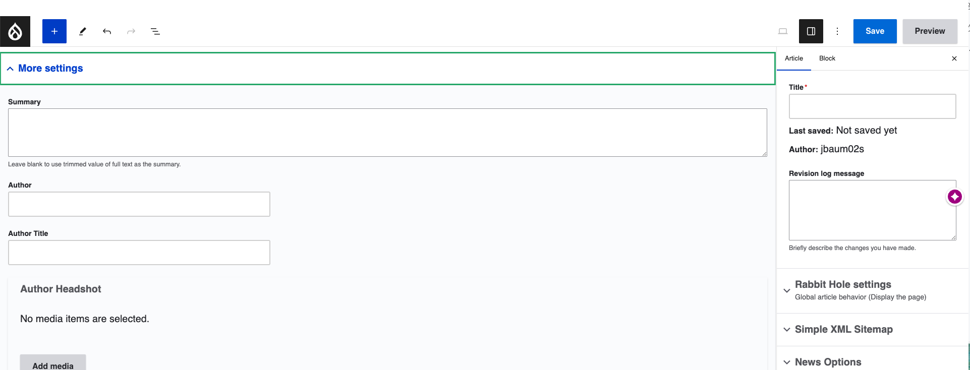 summary field