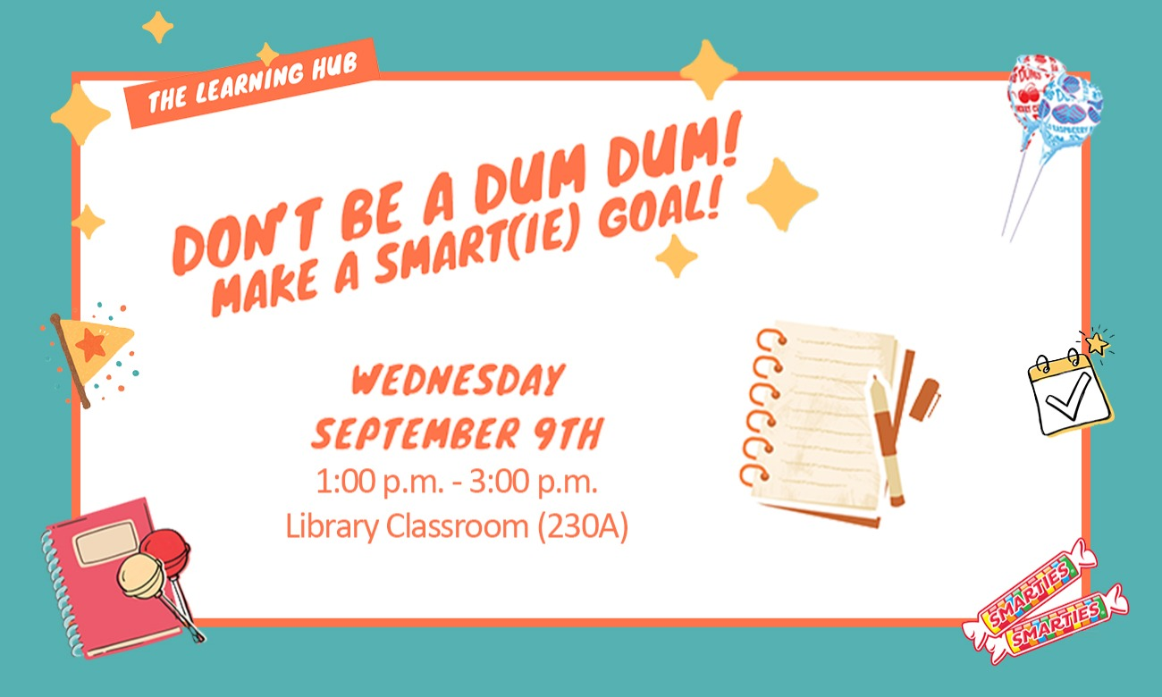 Don't Be a Dum Dum! Make a SMART(ie) Goal!