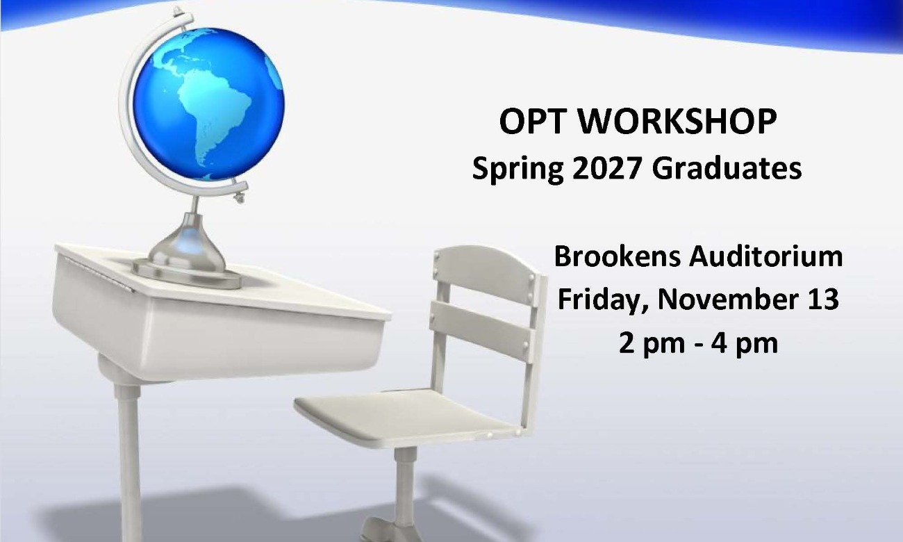 OPT Workshop for Spring 2027 Graduates