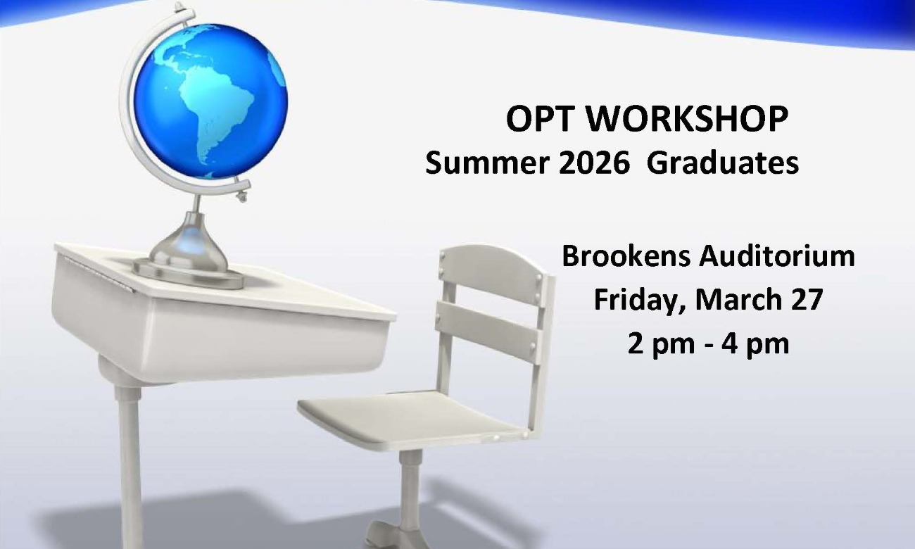 OPT Workshop for Summer 2026 graduates