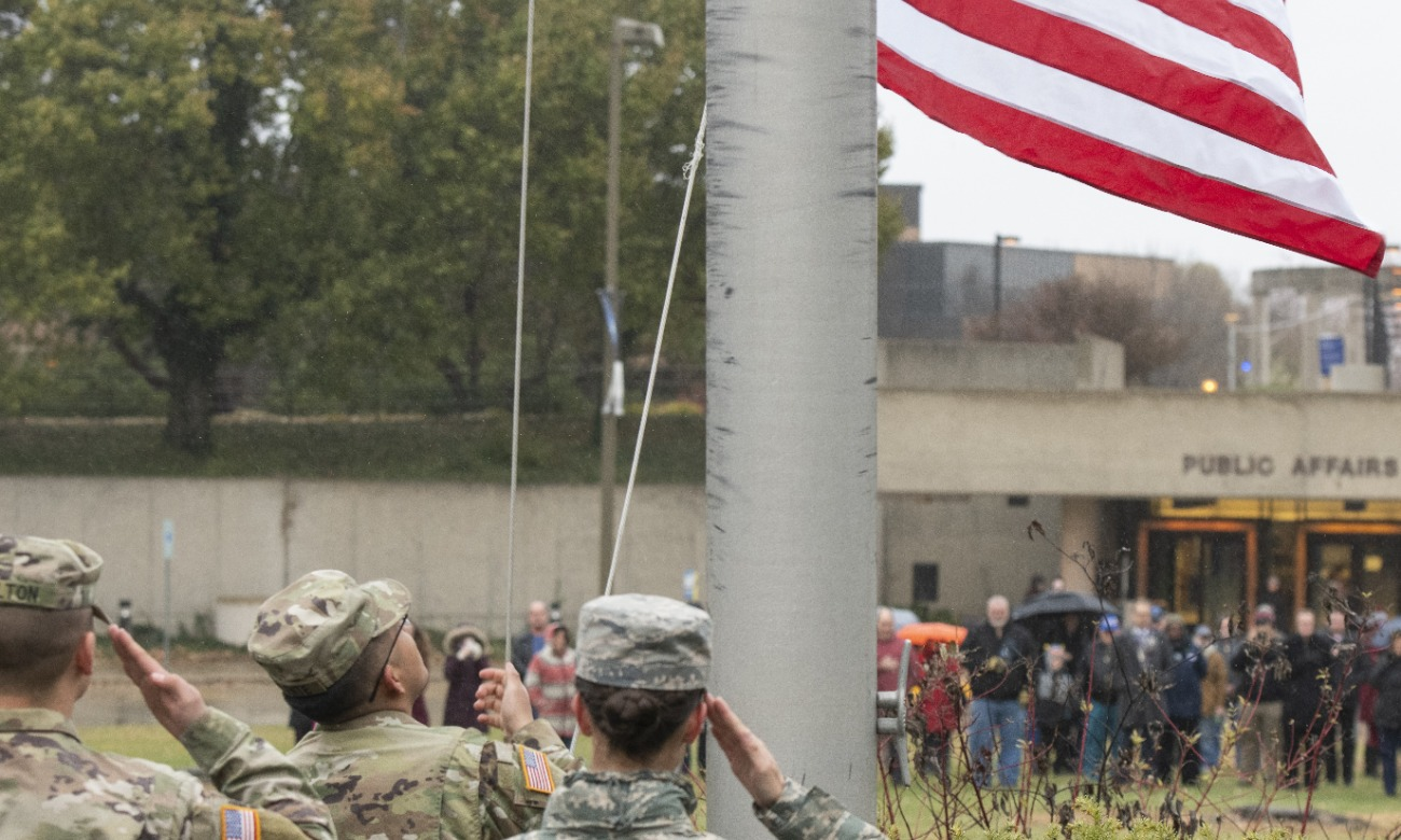 Veterans Day Flag Raising at UIS