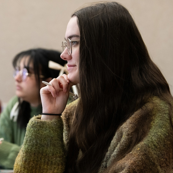 students in class listening