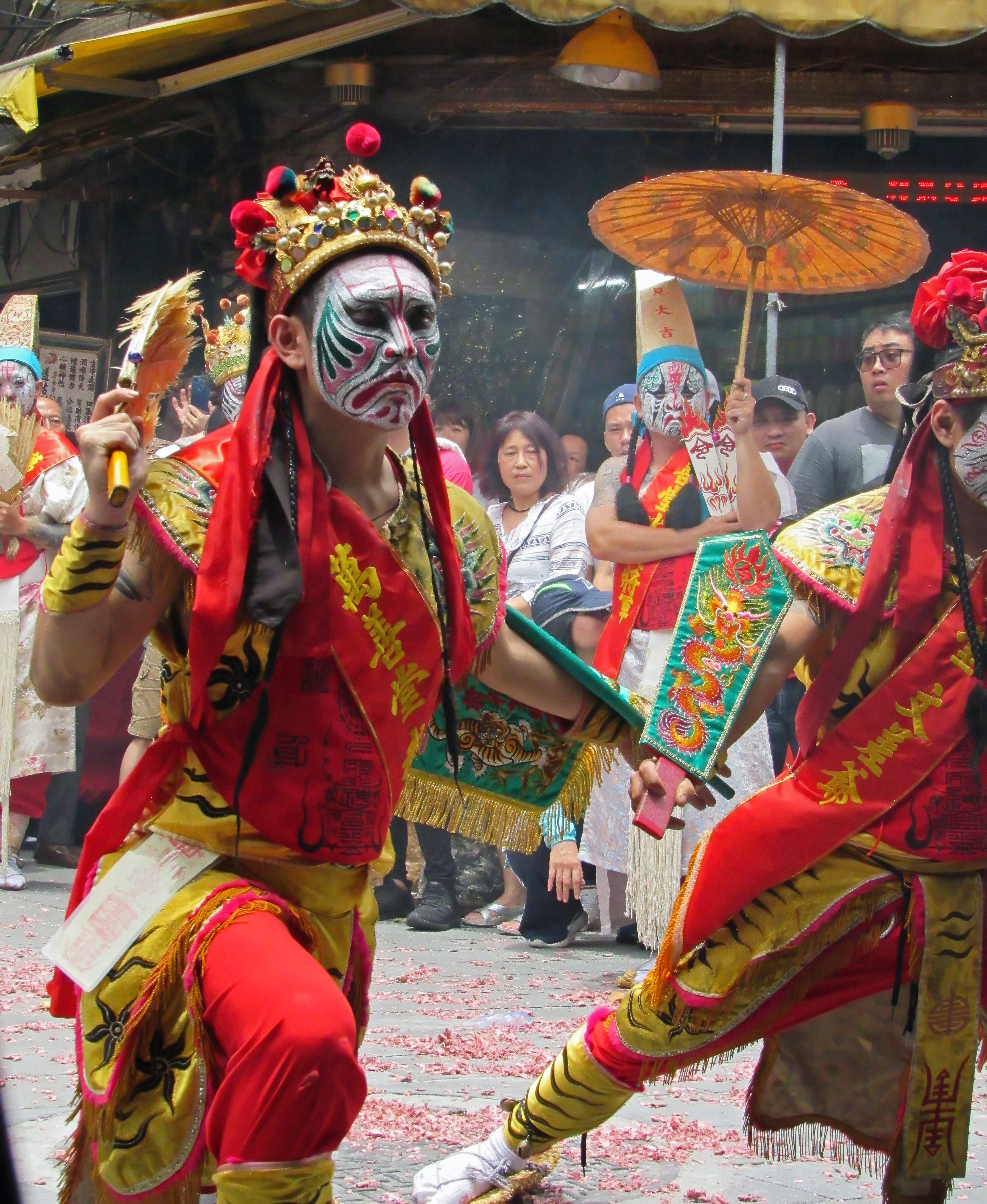 traditional dancers dancing in Taiwan