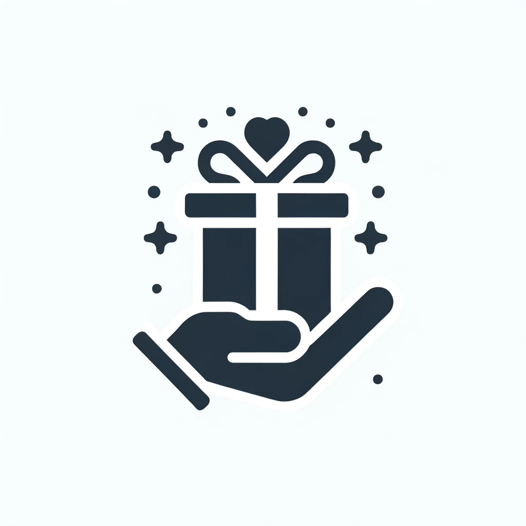 icon of a hand holding a gift
