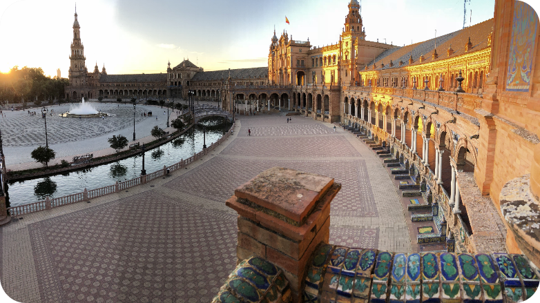 a plaza in Spain