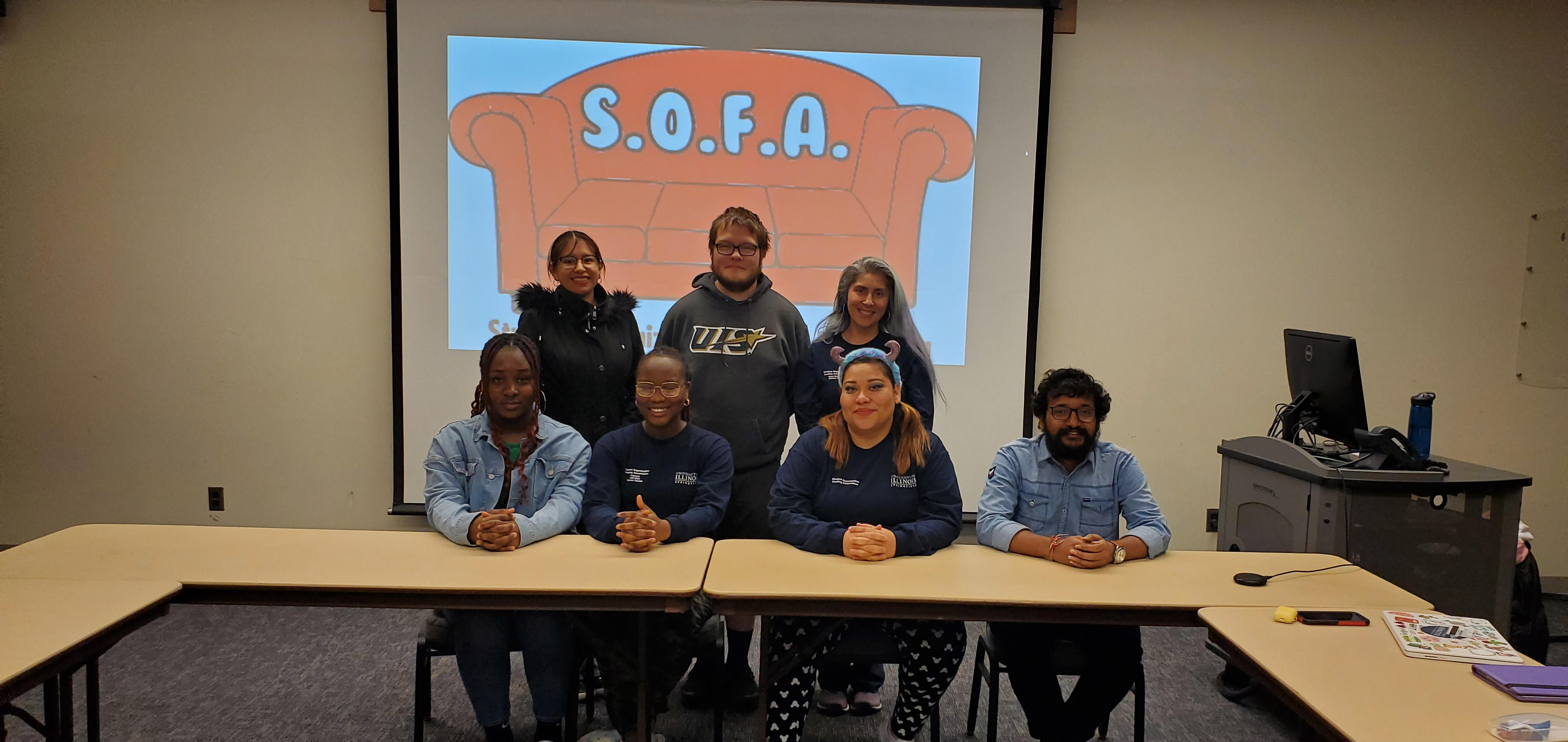 Members of S.O.F.A. during a meeting