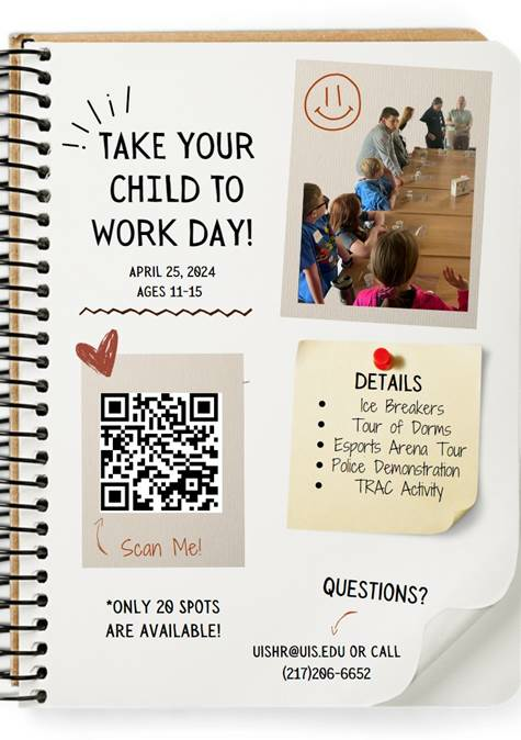 University of Illinois Springfield - Take Your Child to Work Day Flyer