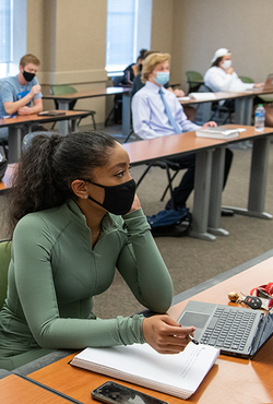 Students in classroom with masks on