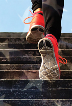 Shoes on stairs