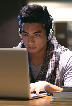 Student on Computer