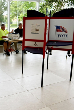 Voting stations in the Student Union