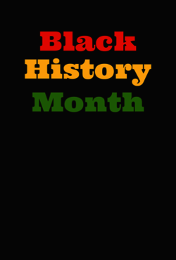 Image with text that says "Black History Month"
