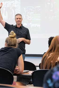 Professor in classroom