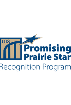UIS Promising Prairie Star Recognition Program logo with star and columns.