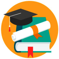 Books and graduation cap icon