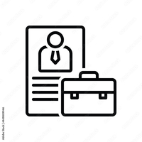Icon of a resume and briefcase