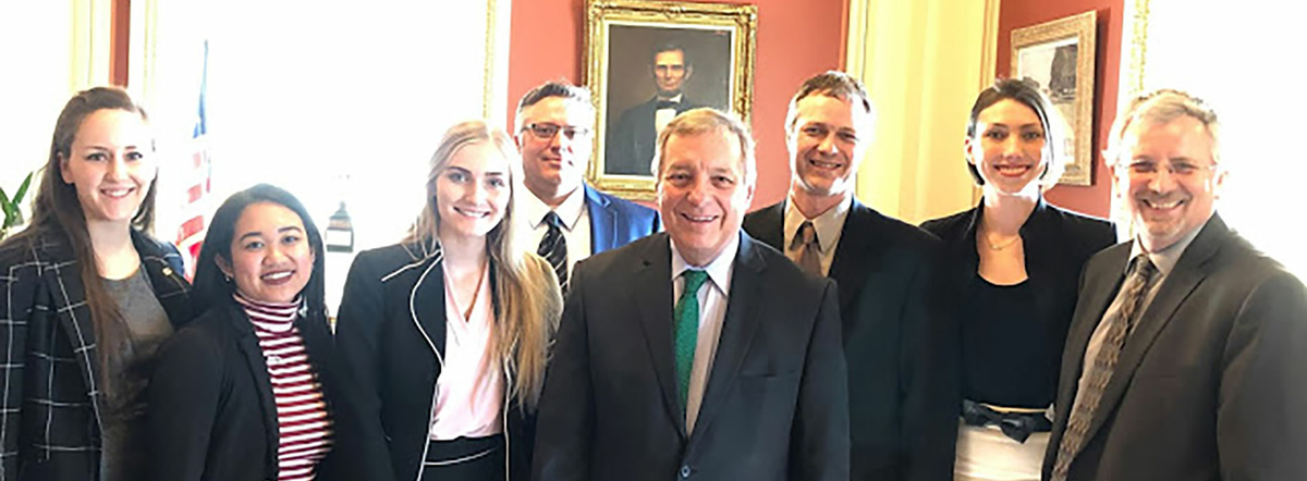 Senator Dick Durbin and Students