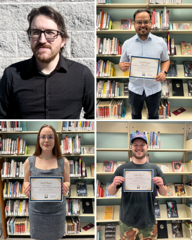 2025 Undergraduate Research Award winners: Cameron Brown, Abhi Soni, Noel Gauen, and Nathan Davis