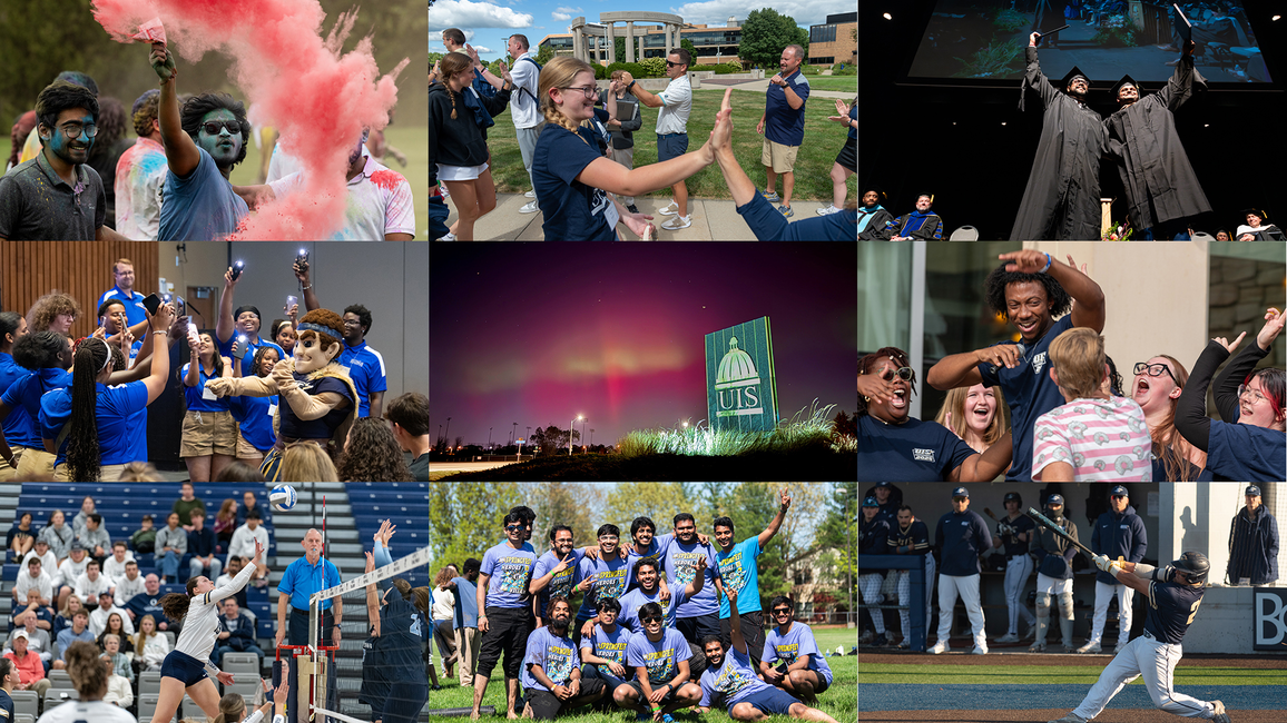 Collage of diverse people celebrating and playing sports, vibrant colors.
