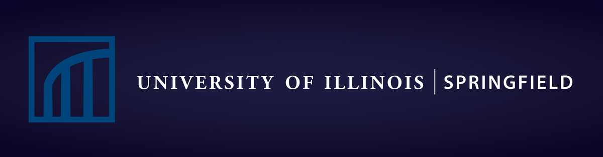 University of Illinois Springfield logo with stylized colonnade.