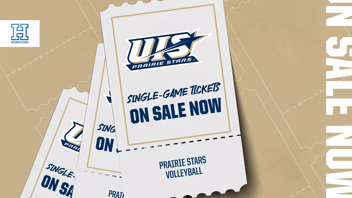 PRAIRIE STARS VOLLEYBALL. SINGLE-GAME TICKETS ON SALE NOW. HOMETOWN TICKETING