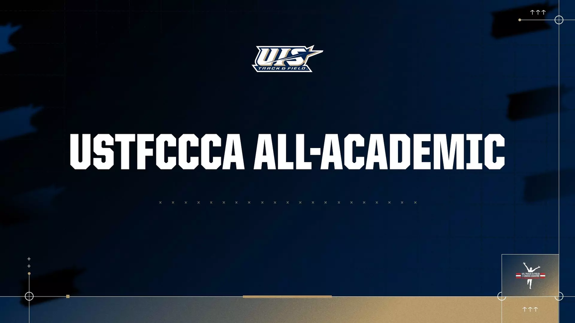 USTFCCCA All-Academic, UIS Track & Field and USTFCCCA logos