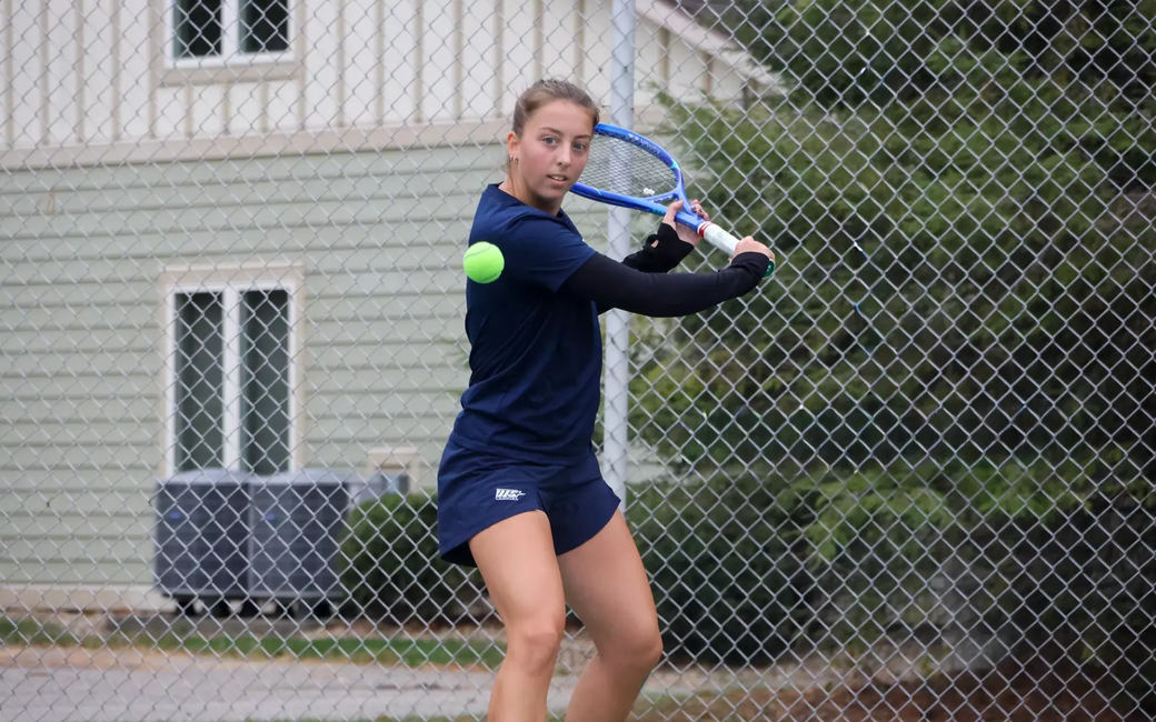 Jane Carter playing tennis