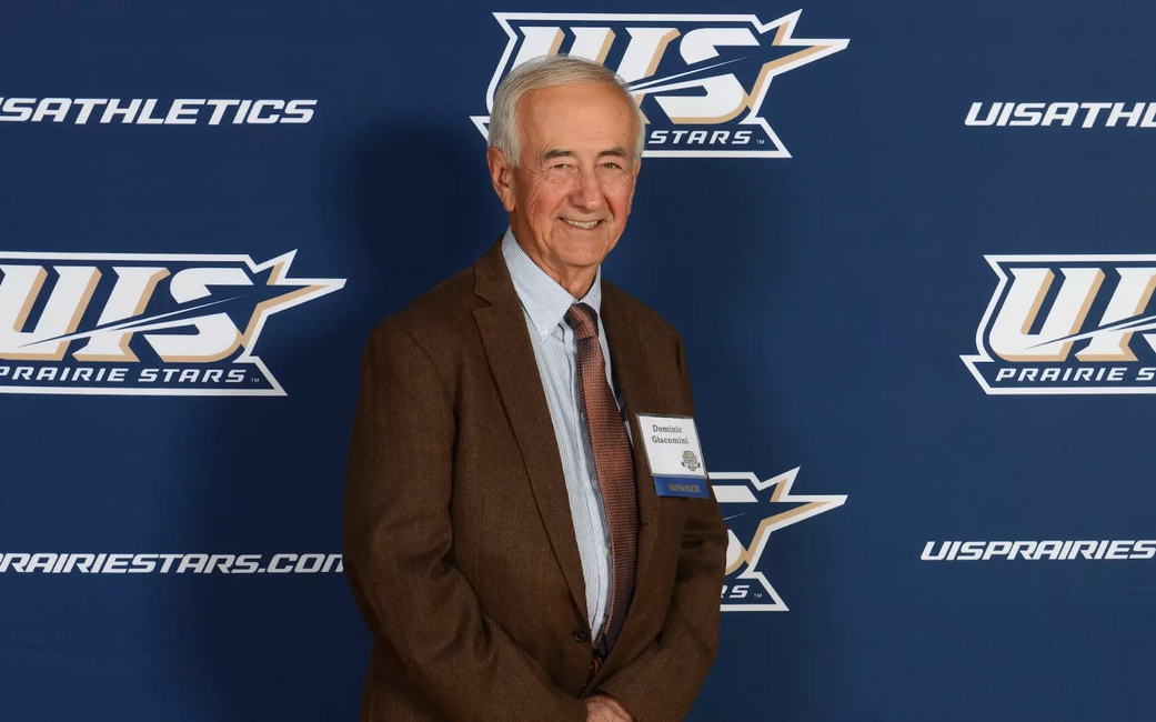 A photo of Dominic Giacomini from UIS Athletics Hall of Fame Event in 2015