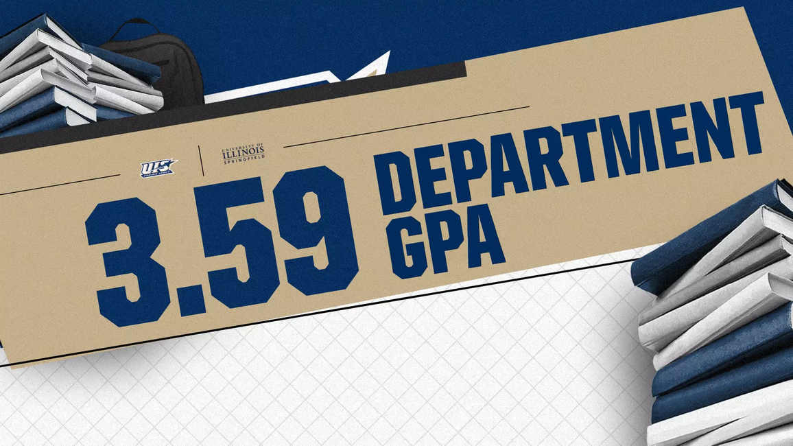 3.59 Department GPA. UIS & UIS Athletics logos