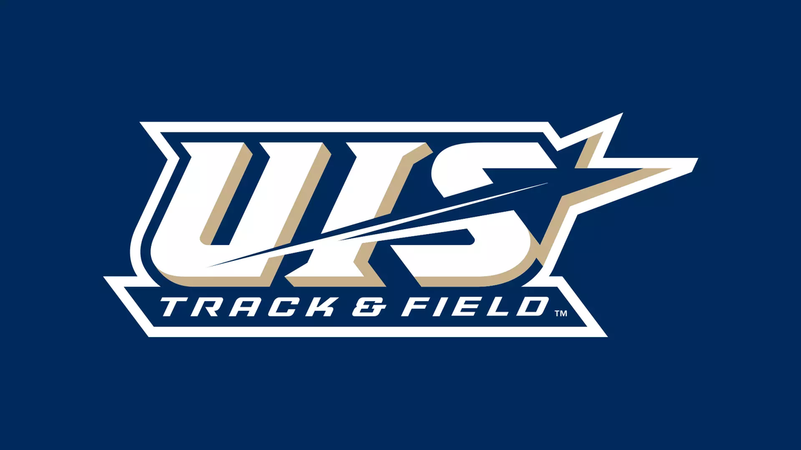 UIS Track & Field logo on blue background