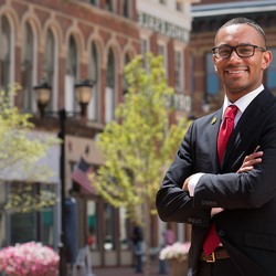 student suit downtown