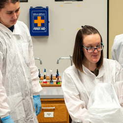 students in the lab