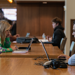 UIS students studying in the Student Union