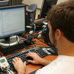 students at computer