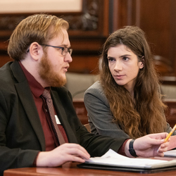 students in moot court
