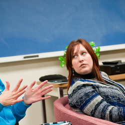 woman speaking
