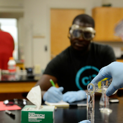 students in lab