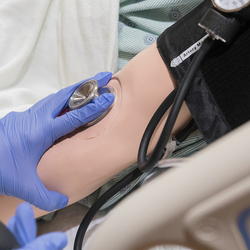 nursing simulation with fake patient