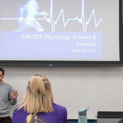 students in sport management class