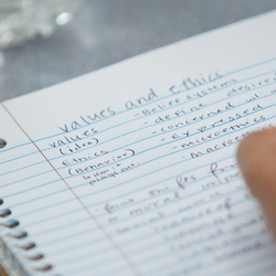 person writing