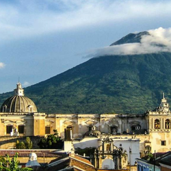a high view in Antigua, Guatemala