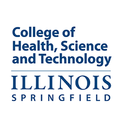 Logo of Illinois Springfield College of Health, Science and Technology.