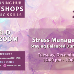 Academic Skills Workshop: Stress Management