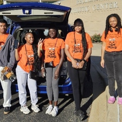 Trick or Treat for Canned Goods - Necessary Steps Team -  Hang-tagging our Neighborhood