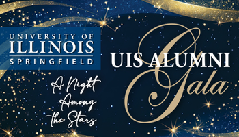 University of Illinois Springfield Alumni Gala, starry background.