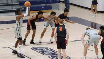 Khalil Ross shoots a free throw