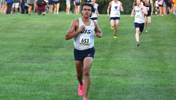 Matt Padilla finishing cross country race