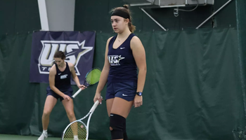 Kamila Kalinowska during tennis match