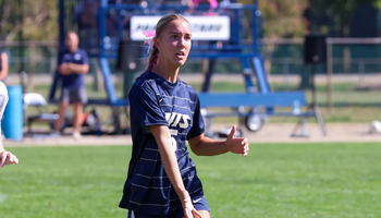 Mallory Herber playing soccer