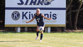 Abby Vaughn playing soccer at Kiwanis Stadium